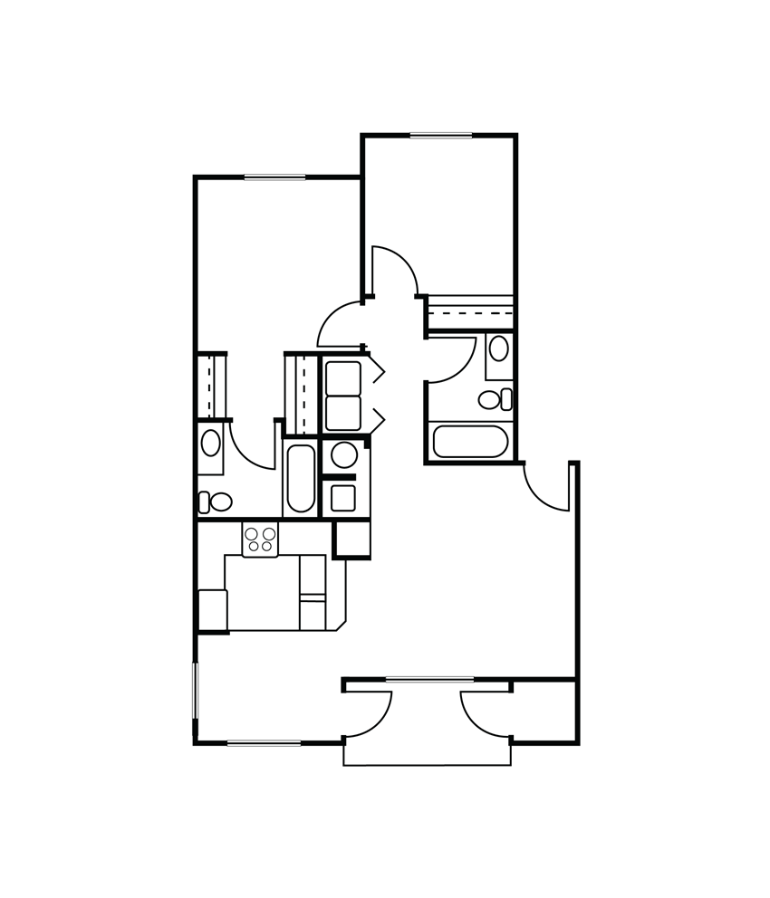 2 Bed 2 Bath
